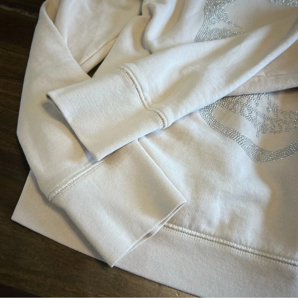 Zadig & Voltaire Comfy Skull Strass Zip Up Sweater Hoodie Bling Stud Rhinestone - Picture 6 of 13